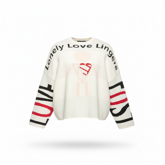 White Lover Boy oversized Sweater